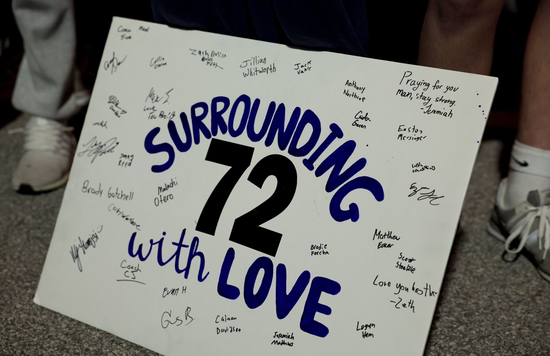 Hockey community gathers to support player shot over weekend